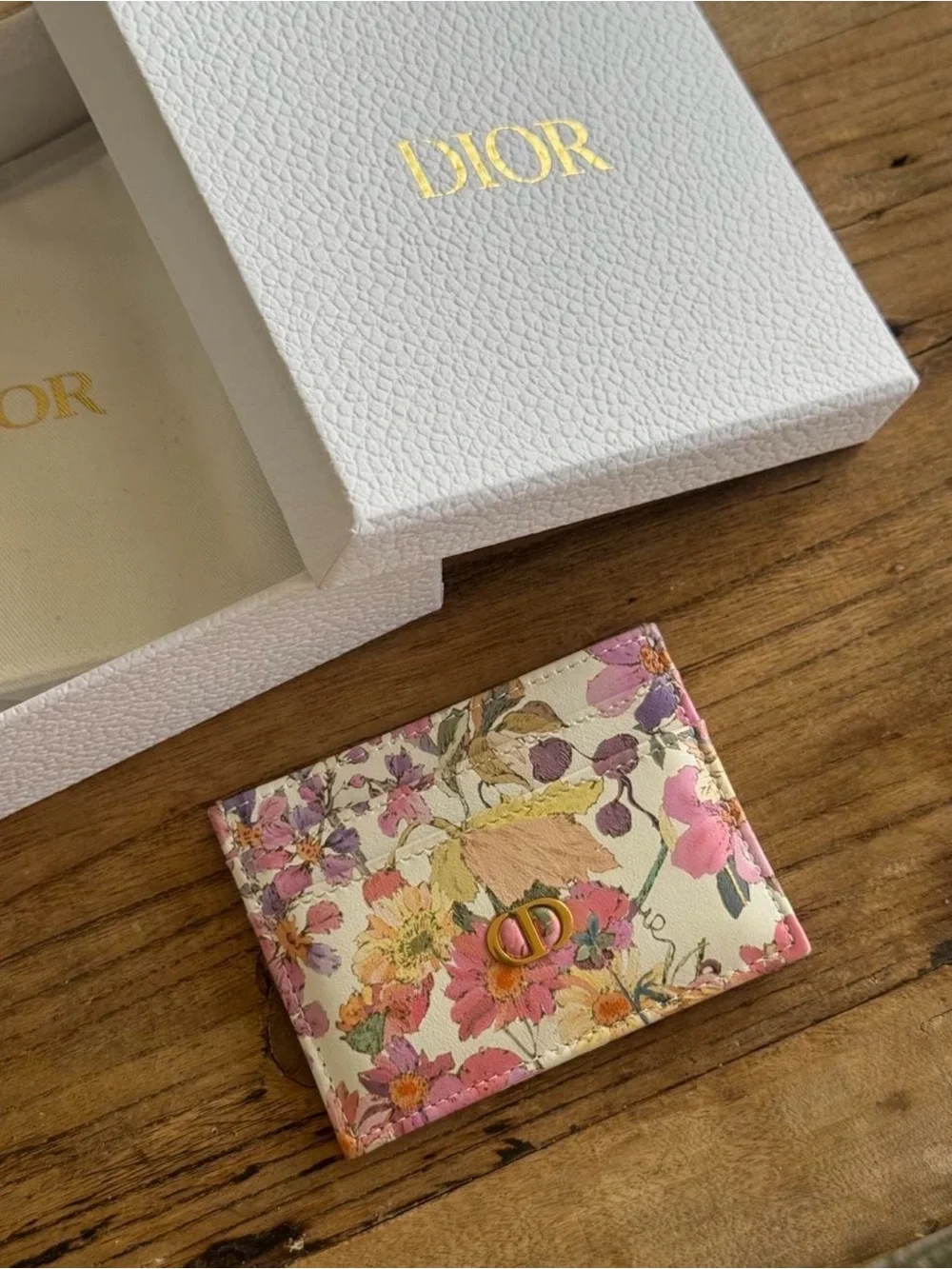 Authentic Dior Floral Card Holder